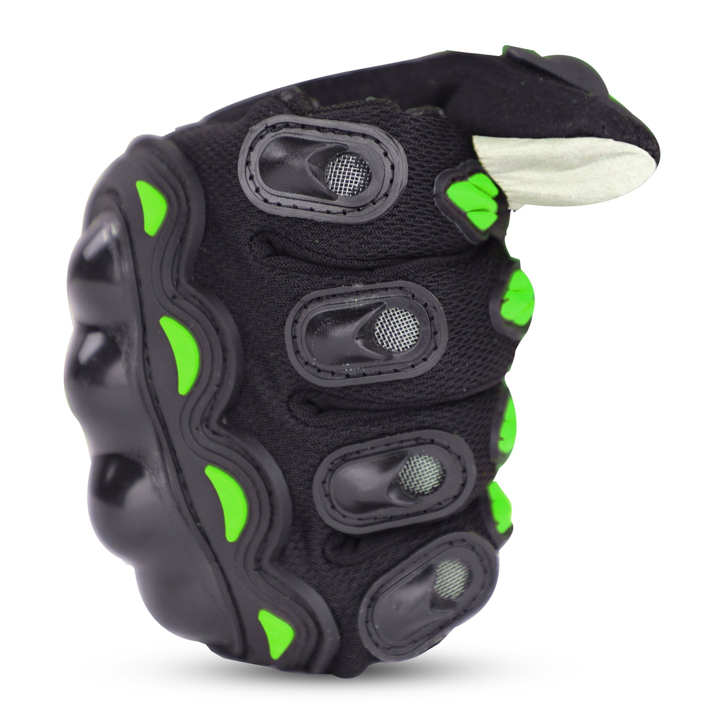 Refurbished Steelbird GT-01 Full Finger Bike Riding Gloves with Touch Screen Sensitivity at Thumb and Index Finger, Protective Off-Road Motorbike Racing (Green)