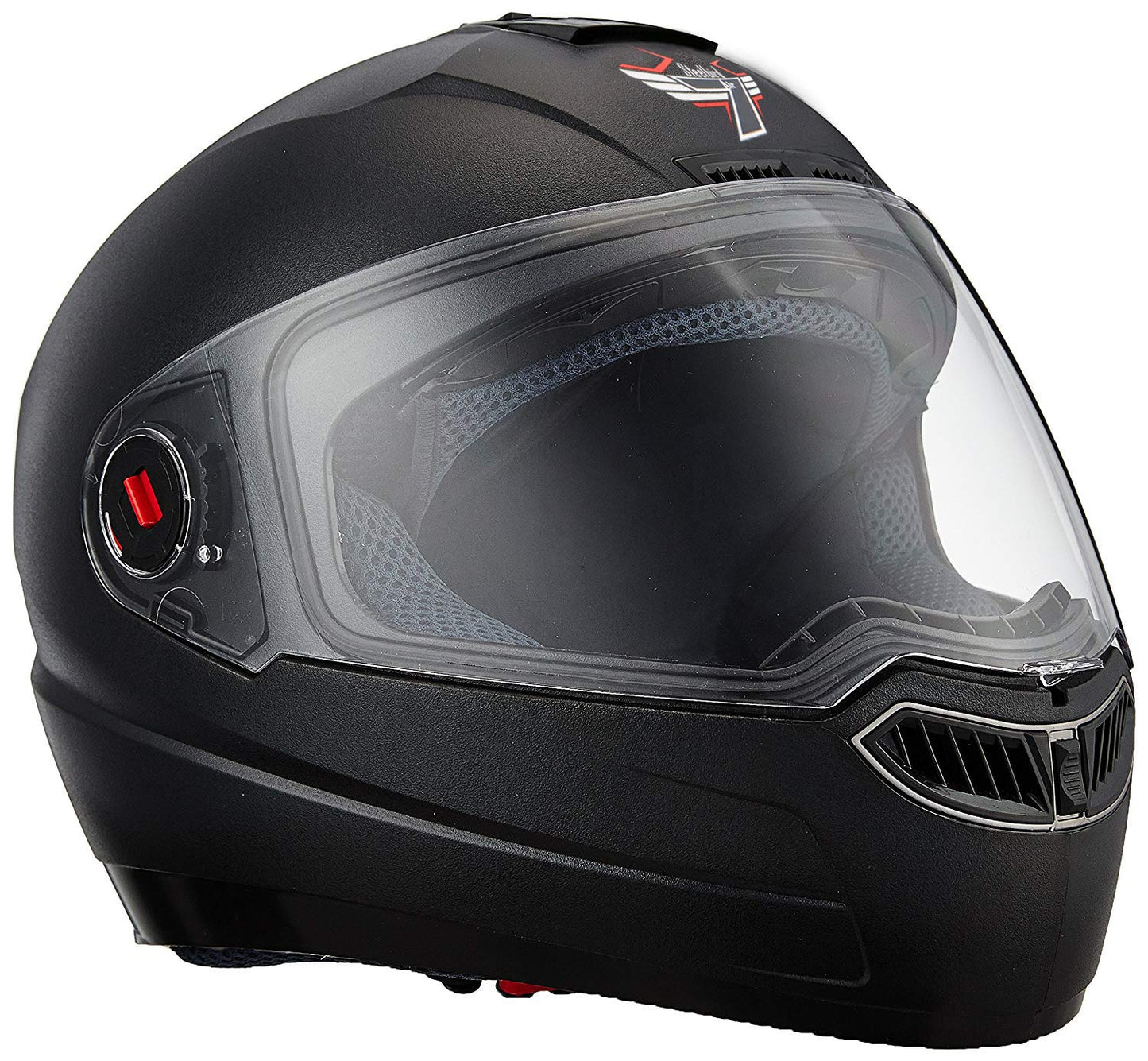 Steelbird SBA-1 7Wings Classic Full Face Helmet for Men and Women (Black with Clear Visor)