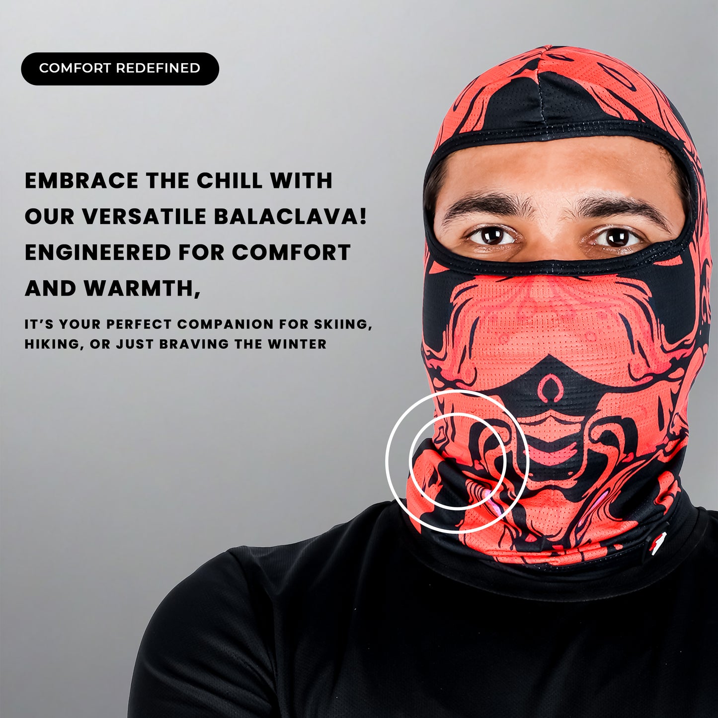 Steelbird Jispa 1.0 Balaclava Most Suitable for Motorcycling, Running, Sports, Head and Face Cover (Orange)