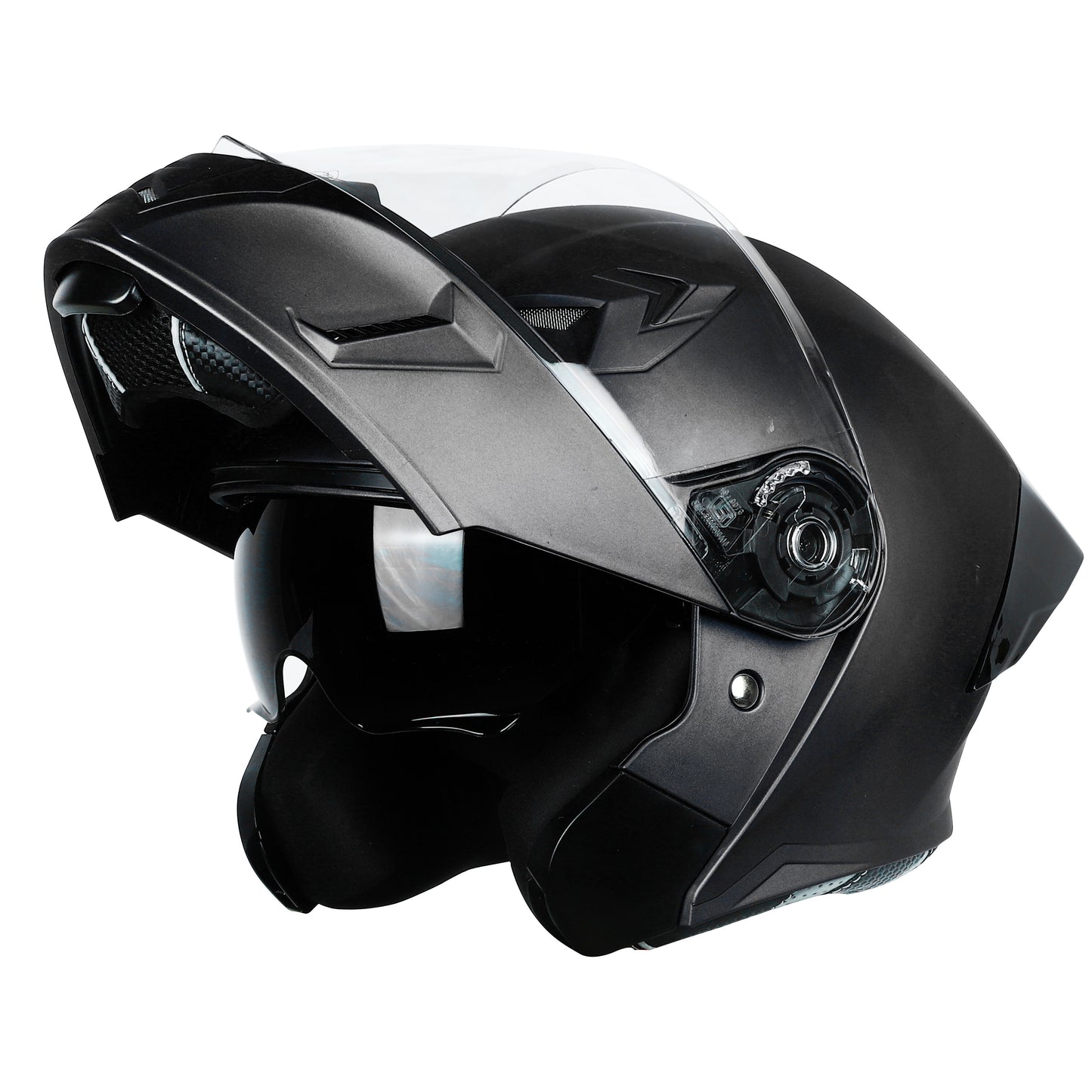 Steelbird SBA-20 7Wings ISI Certified Flip-Up Helmet with Black Spoiler for Men and Women with Inner Smoke Sun Shield (Glossy H. Grey)