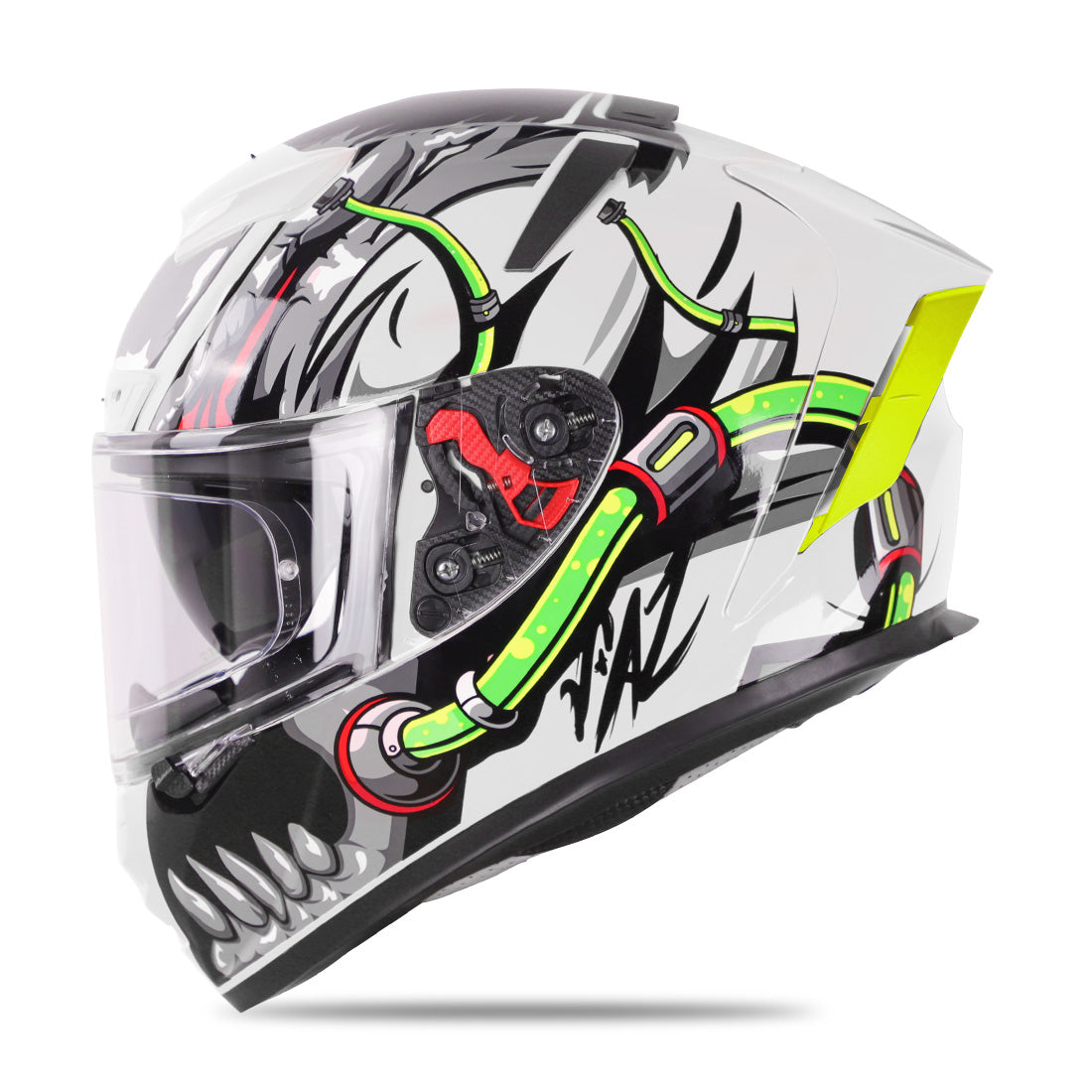 Ignyte IGN-4 Trever ISI/DOT Certified Full Face Graphic Helmet with Outer Anti-Fog Clear Visor and Inner Smoke Sun Shield