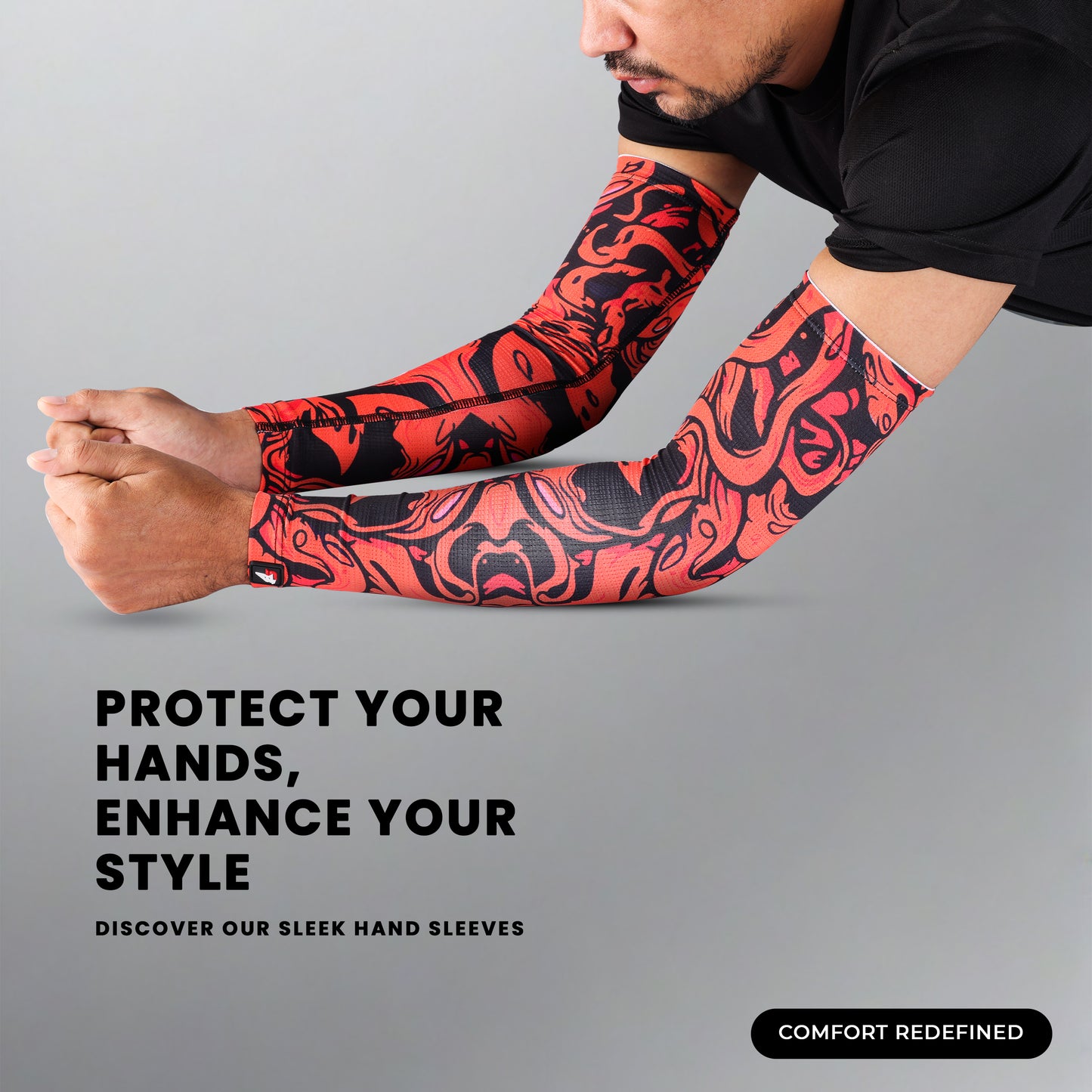 Steelbird Jispa 1.0 Arm Sleeves Orange Unisex for Sports, Running, Cricket, Bike Riding, Cycling, Basketball & Breathable (Sold as a Pair)