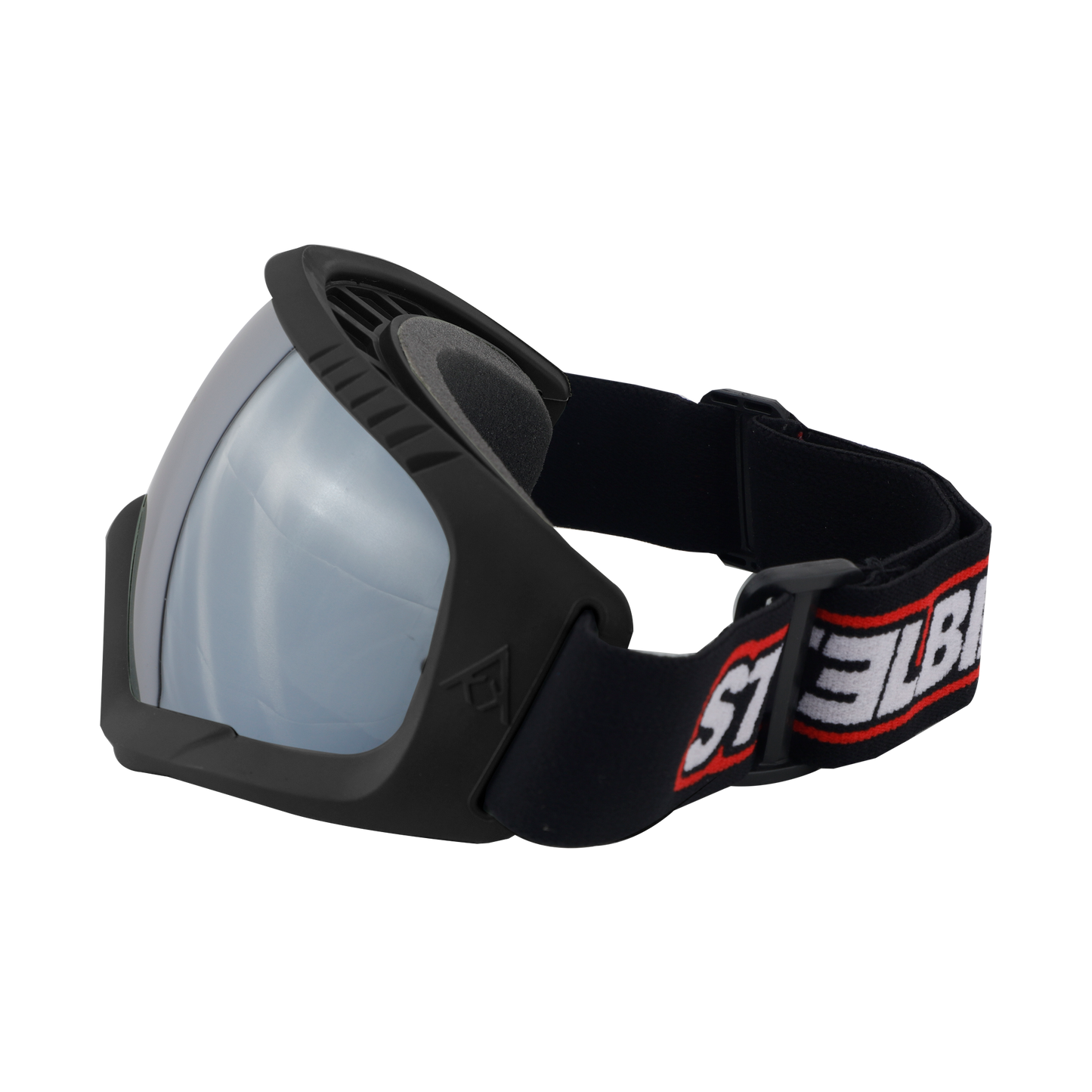 Steelbird 7Wings Motocross ATV/Dirt Bike Goggles, Unisex Eye Protection for Riding (Pack of 1, Black with Silver)