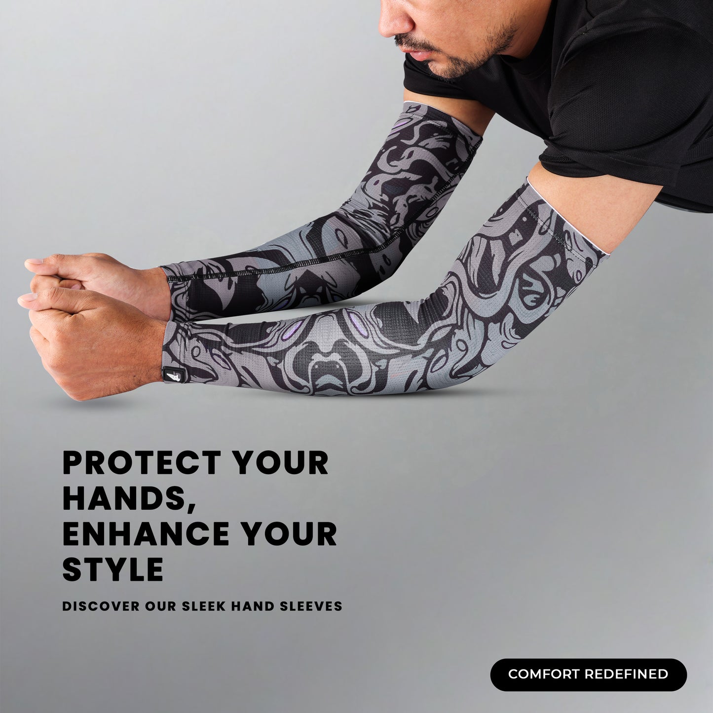Steelbird Jispa 1.0 Arm Sleeves Grey Unisex for Sports, Running, Cricket, Bike Riding, Cycling, Basketball & Breathable (Sold as a Pair)