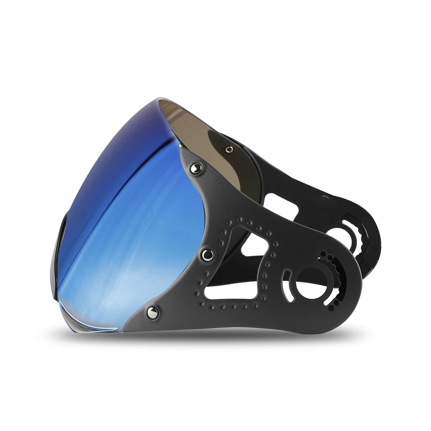 Steelbird SB-27 Helmet Visor Compatible for All SB-27 Model Helmets (Chrome Blue Visor)