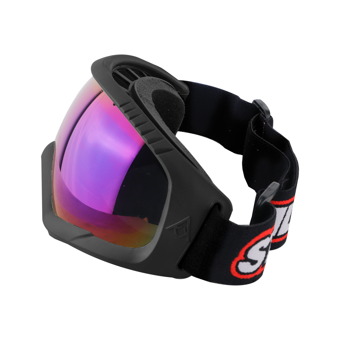 Steelbird 7Wings Motocross ATV/Dirt Bike Goggles, Unisex Eye Protection for Riding (Pack of 1, Black with Rainbow)