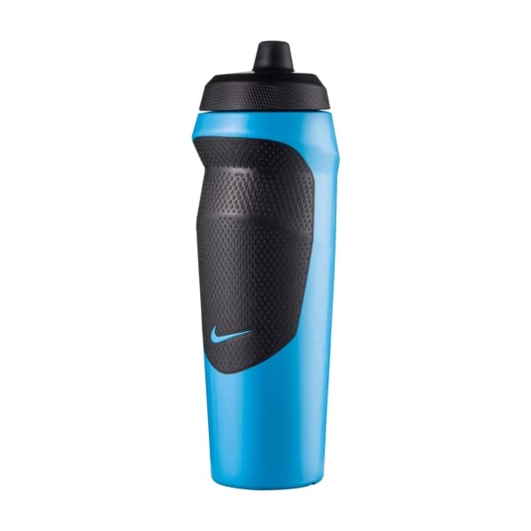 Nike Rubber Hypersport Bottle 20 Oz, 600ml (BLUE LAGOON/BLACK/BLACK/BLUE LAGOON)