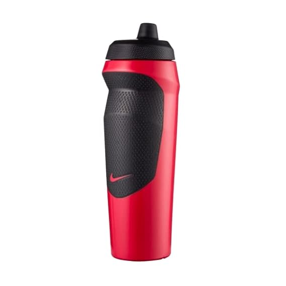 Refurbished Nike Rubber Hypersport Bottle 20 Oz 591ML (Sport Red/Black)