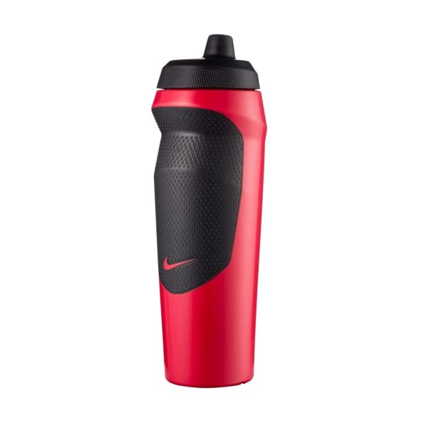 Nike Rubber Hypersport Bottle 20 Oz (Sport Red/Black/Black/Sport Red 500 ML)