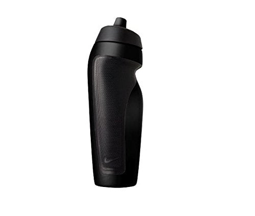 Refurbished Nike Hype Sport Rubber Squeeze Water Bottle 20 Oz (Black)