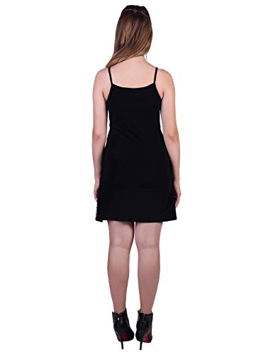 ORZEL Embellished Black Flocked Lace Dress Latest Stylish Women Western Dresses Above Knee Length