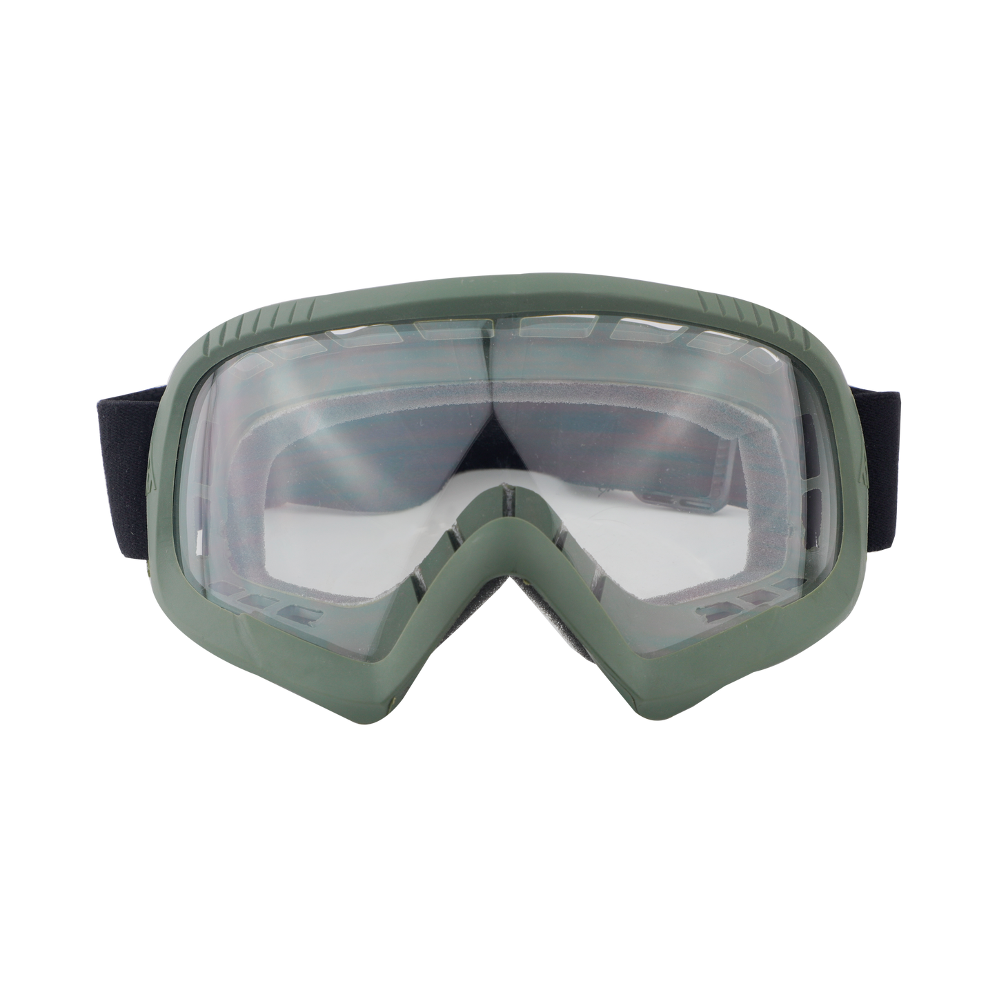Steelbird 7Wings Motocross ATV/Dirt Bike Goggles, Unisex Eye Protection for Riding (Pack of 1, Olive with Clear)