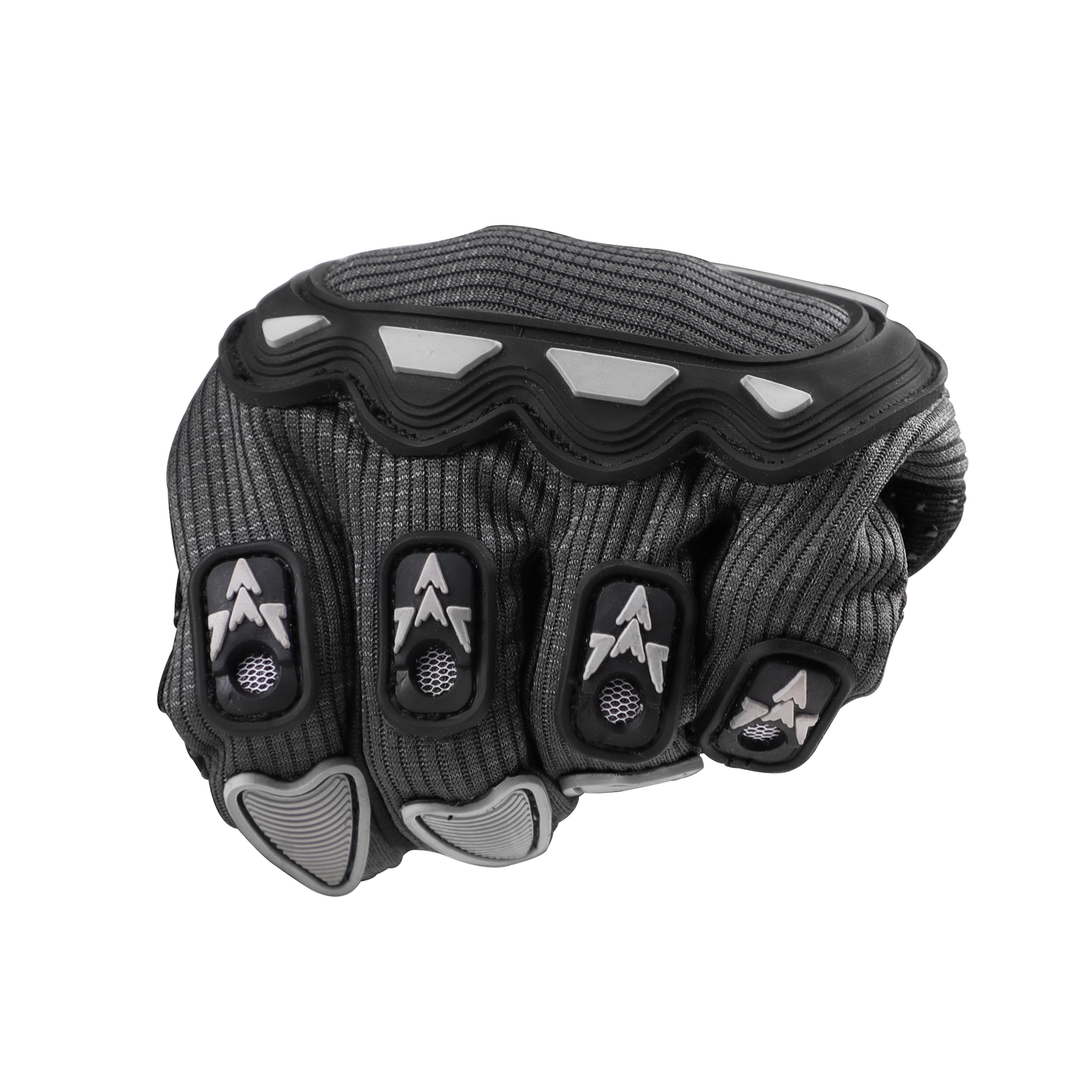 Refurbished Steelbird Full Finger Bike Riding Gloves with Touch Screen Sensitivity at Thumb and Index Finger, Protective Off-Road Motorbike Racing (Grey Grey)