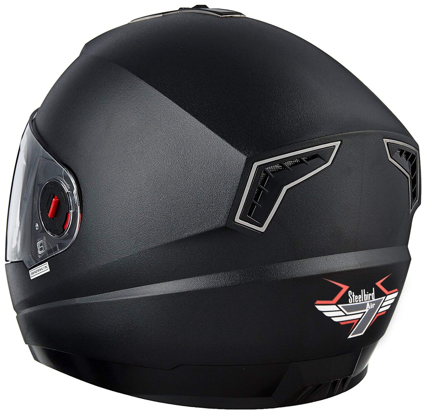 Steelbird SBA-1 7Wings Classic Full Face Helmet for Men and Women (Black with Clear Visor)