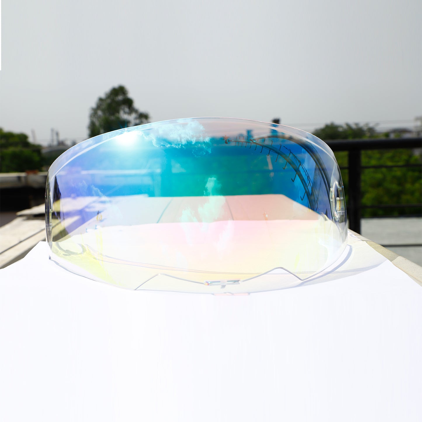 Steelbird SBA-1 Helmet Visor Compatible for All SBA-1 Model Helmets (Night Vision Green Visor)