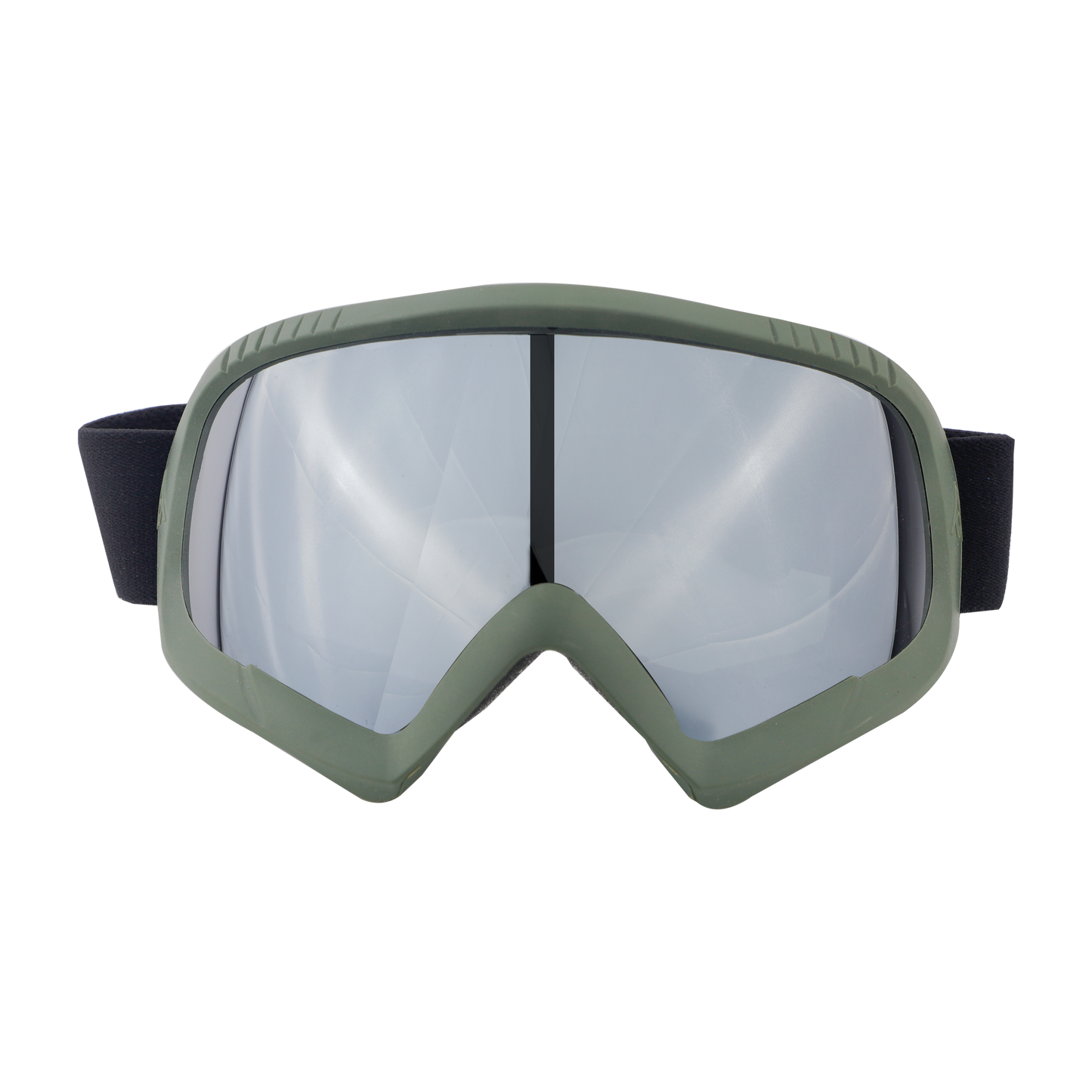Steelbird 7Wings Motocross ATV/Dirt Bike Goggles, Unisex Eye Protection for Riding (Pack of 1, Olive with Silver)