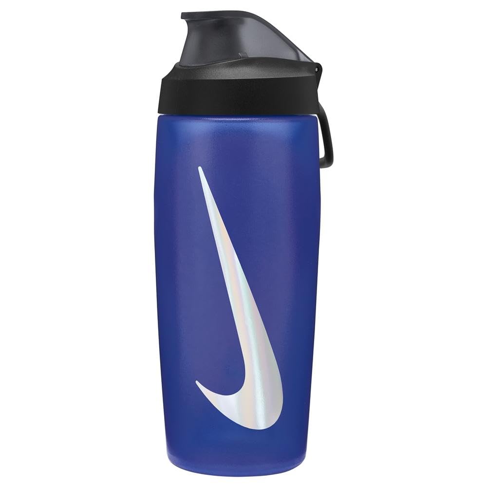 Nike REFUEL Bottle Locking Lid 18 OZ (Game Royal/Black/Silver Iridescent)