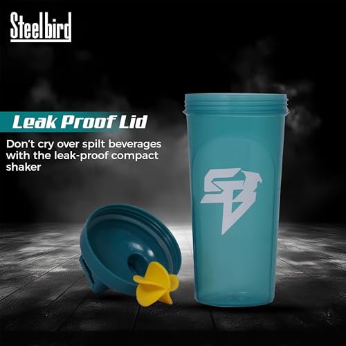 Steelbird Super 700: High-Performance Gym Protein Shaker Bottle - Boost Your Workout! (Sea Green)