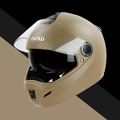 Steelbird SBH-34 Road ISI Certified Full Face Helmet with Inner Smoke Sun Shield (Dashing Desert Storm)