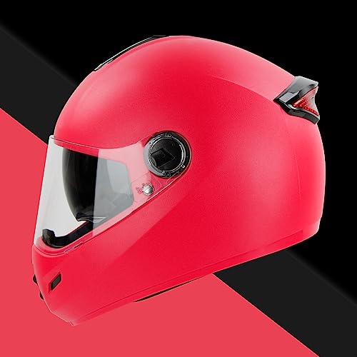 Steelbird SBH-34 Road ISI Certified Full Face Helmet with Inner Smoke Sun Shield (Dashing Red)