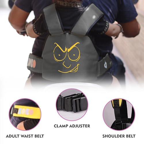 Koko Two Wheeler Adjustable Child Safety Belt for Baby Boys and Baby Girls with Double Buckles - Up to Age 6 (Black)