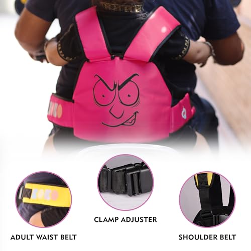 Koko Two Wheeler Adjustable Child Safety Belt for Baby Boys and Baby Girls with Double Buckles - Up to Age 6 (Pink)