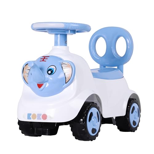 Koko Elephant Balance Car for Toddlers – Lightweight Ride-On Toy with Sturdy Wheels, Safe and Fun Indoor/Outdoor Bike for Kids, Ages 1-3 Year (Blue)