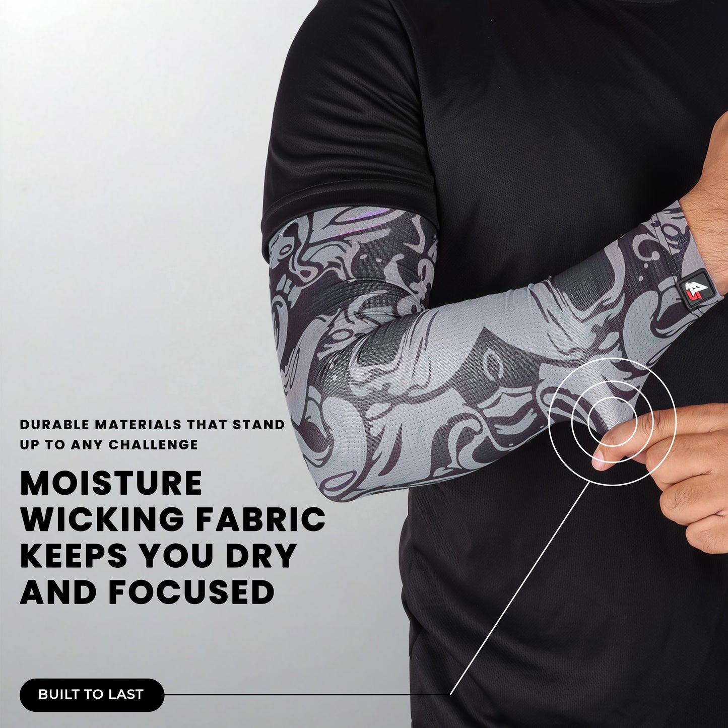 Steelbird Jispa 1.0 Arm Sleeves Grey Unisex for Sports, Running, Cricket, Bike Riding, Cycling, Basketball & Breathable (Sold as a Pair)