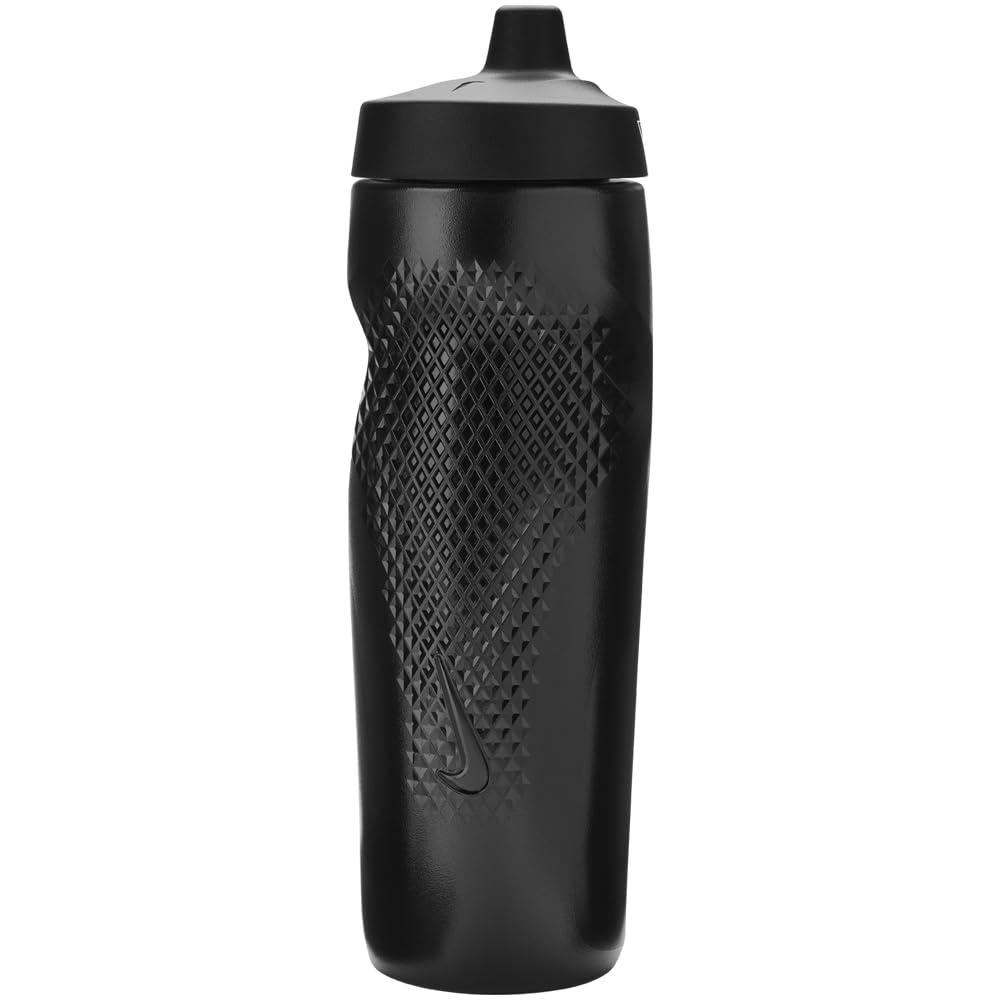 Nike Refuel Bottle 24 oz Sports Bottle BPA Free Airtight (Black/White)