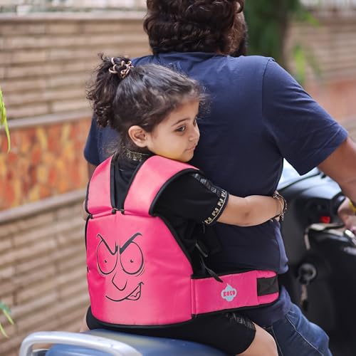 Koko Two Wheeler Adjustable Child Safety Belt for Baby Boys and Baby Girls with Double Buckles - Up to Age 6 (Pink)