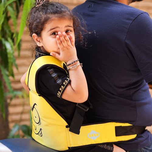 Koko Two Wheeler Adjustable Child Safety Belt for Baby Boys and Baby Girls with Double Buckles - Up to Age 6 (Yellow)