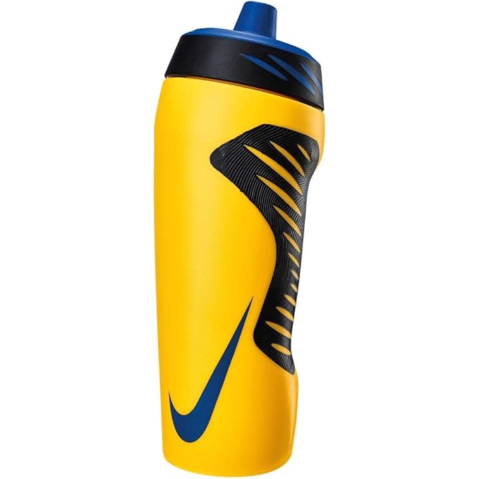 Refurbished Nike Water Bottle Hyperfuel Squeeze 18 OZ (Amarillo Black/Rush Blue)