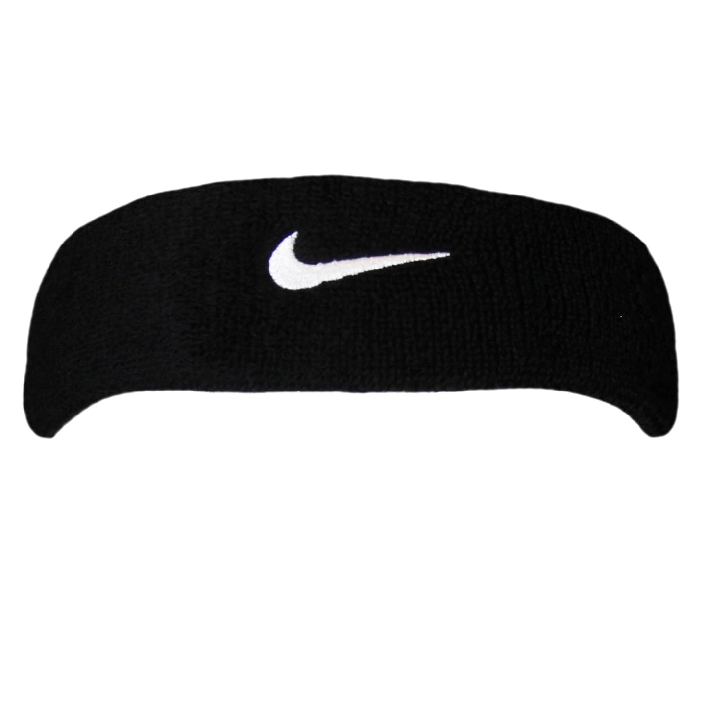 Refurbished NIKE UNISEX SWOOSH CLASSIC HEADBAND, OSFM (Black/White)
