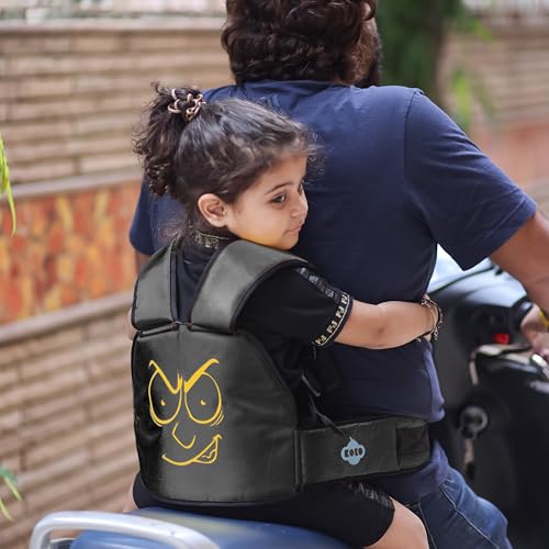 Koko Two Wheeler Adjustable Child Safety Belt for Baby Boys and Baby Girls with Double Buckles - Up to Age 6 (Black)