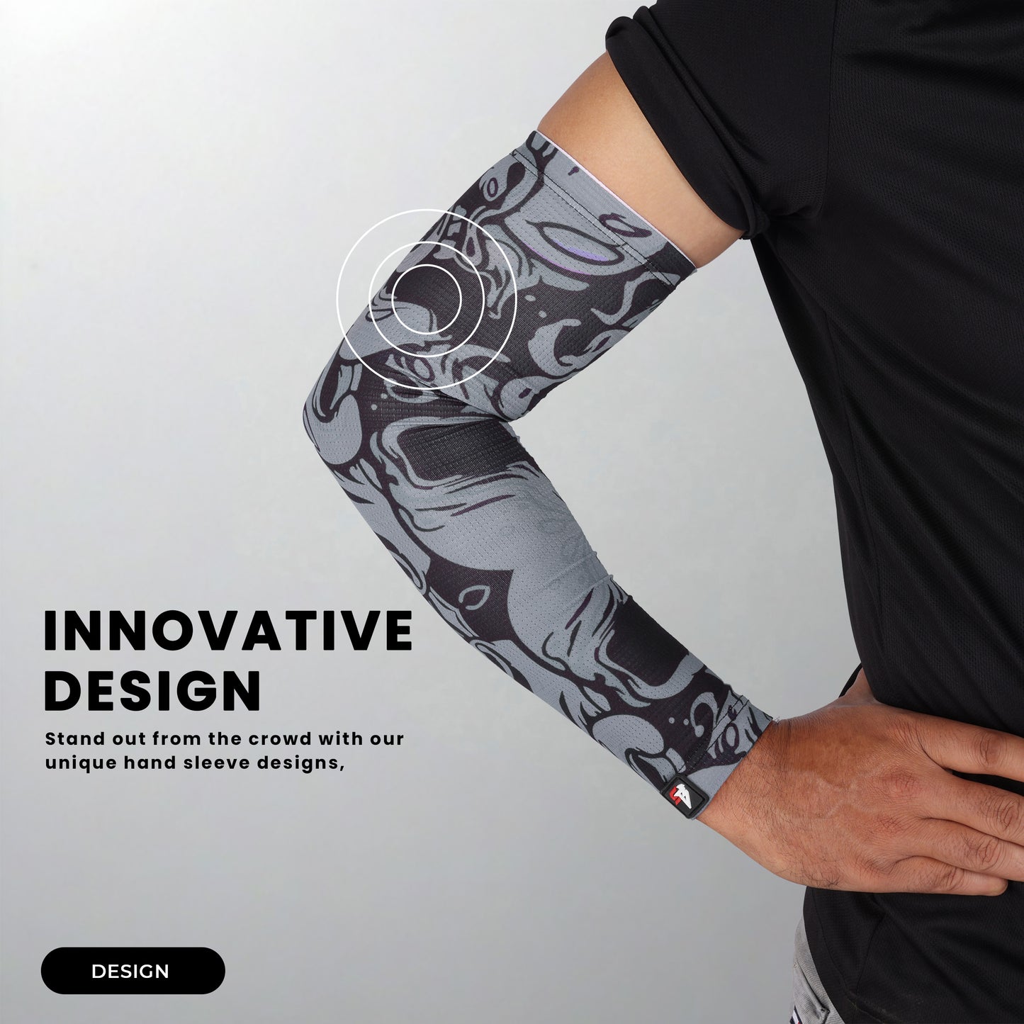 Steelbird Jispa 1.0 Arm Sleeves Grey Unisex for Sports, Running, Cricket, Bike Riding, Cycling, Basketball & Breathable (Sold as a Pair)