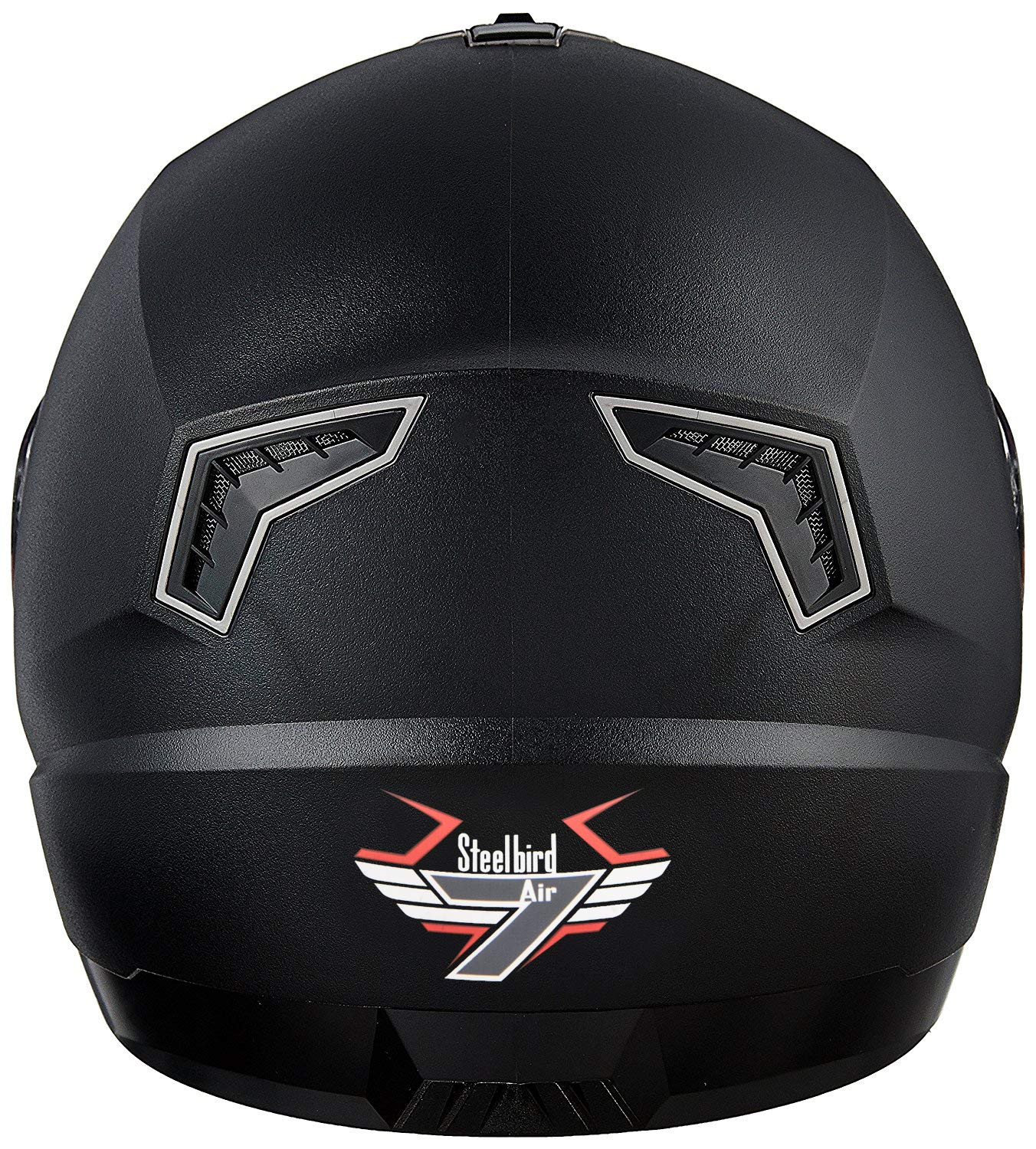 Steelbird SBA-1 7Wings Classic Full Face Helmet for Men and Women (Black with Clear Visor)