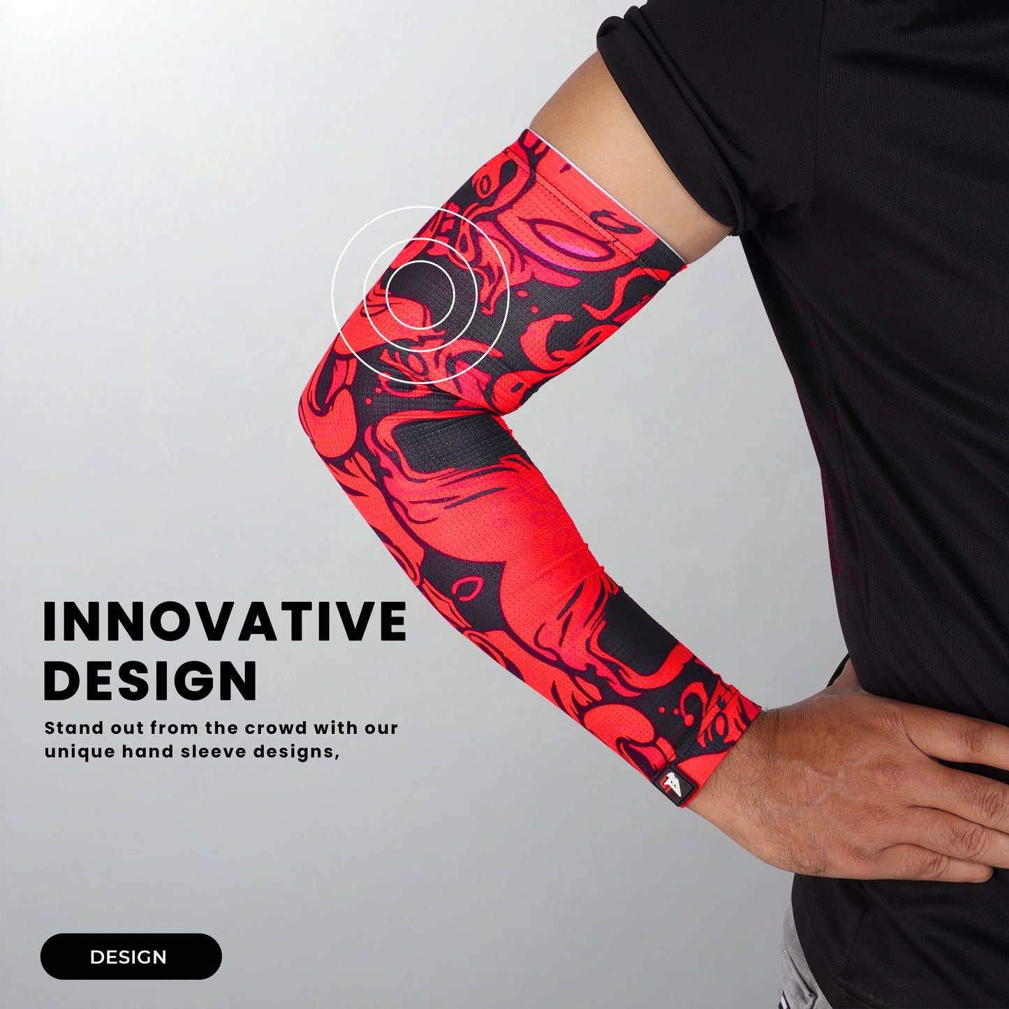 Steelbird Jispa 1.0 Arm Sleeves Red Unisex for Sports, Running, Cricket, Bike Riding, Cycling, Basketball & Breathable (Sold as a Pair)