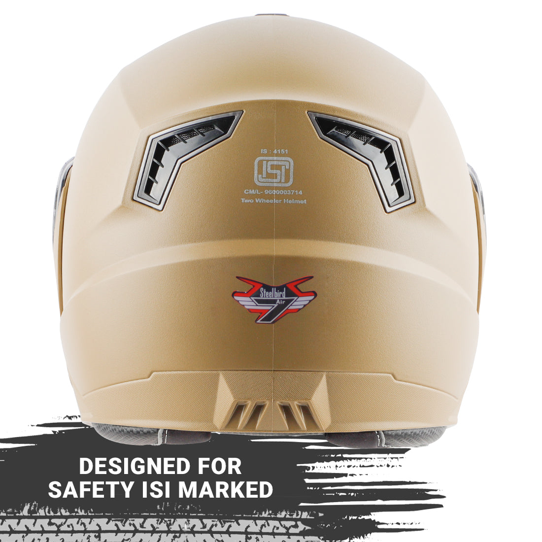 Steelbird SBA-7 7Wings ISI Certified Flip-Up Helmet for Men and Women with Inner Smoke Sun Shield ( Dashing Desert Storm)