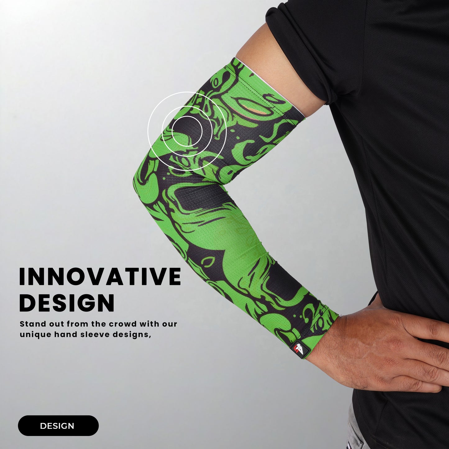 Steelbird Jispa 1.0 Arm Sleeves Green Unisex for Sports, Running, Cricket, Bike Riding, Cycling, Basketball & Breathable (Sold as a Pair)