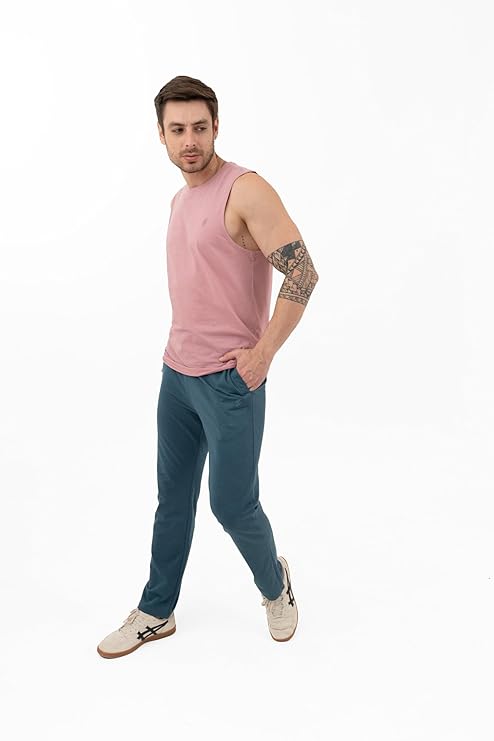 DCYPHR Men's Lightweight Terry Track Pants- Deep Teal