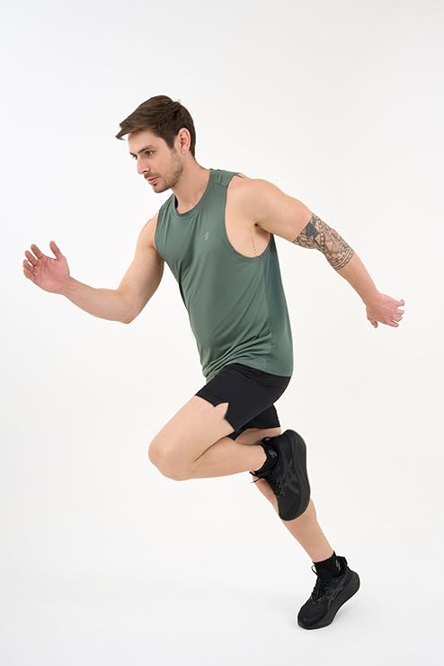 DCYPHR Men's AUSM5X™ Mesh Tank Top- Deep Emerald