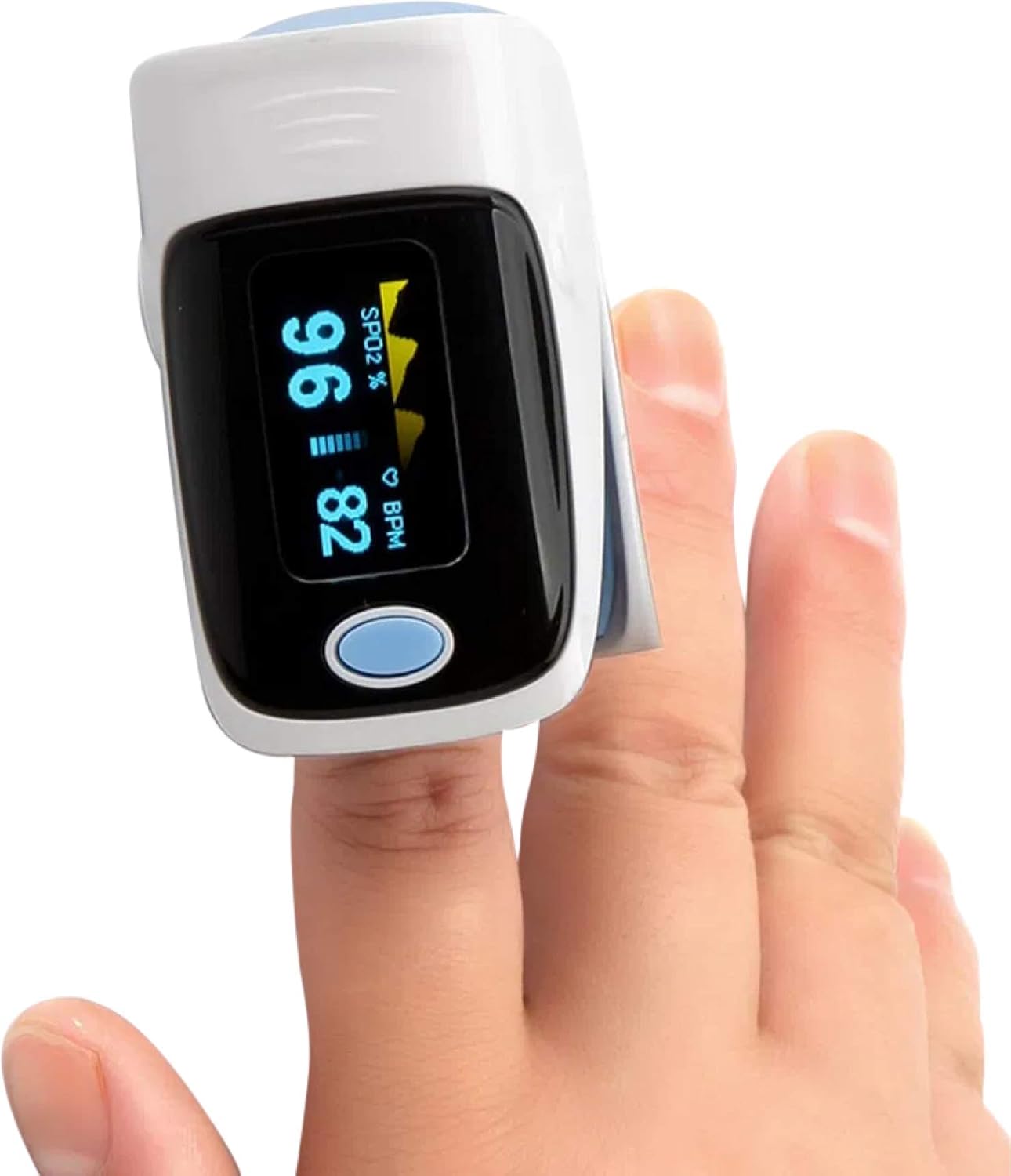 Steelbird Medical Equipments Smart Oxy Finger Tip Pulse Oximeter With Color OLED Display (White)