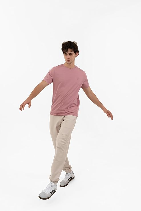DCYPHR Men's Core Lite Crewneck Tee- Dusk Pink