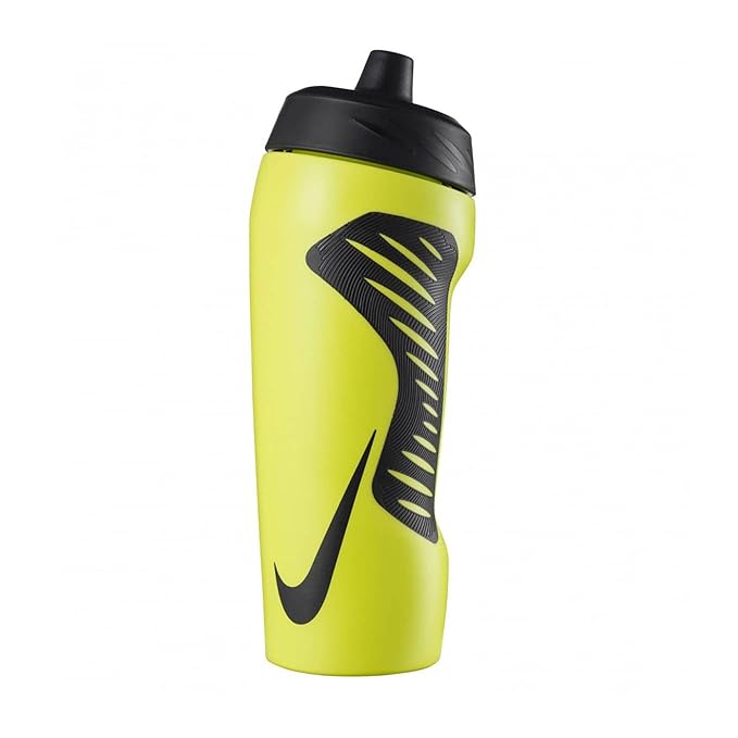 Refurbished Nike Unisex Adult Hyperfuel Water Bottle HYPERFUEL SQUEEZE 18 OZ (Lemon Venom/Black)
