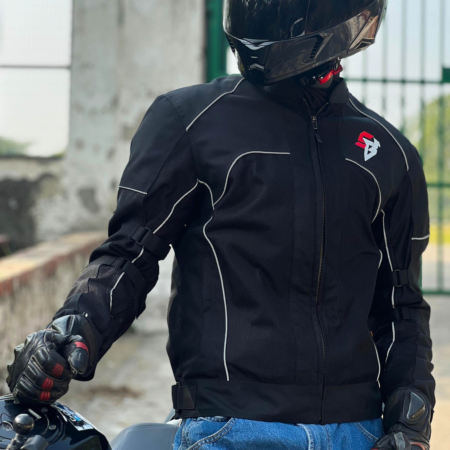 Steelbird Riding Jacket Zojila Z1 with Impact Protection Removable CE level 2 armour and Abrasion Resistance (Red)