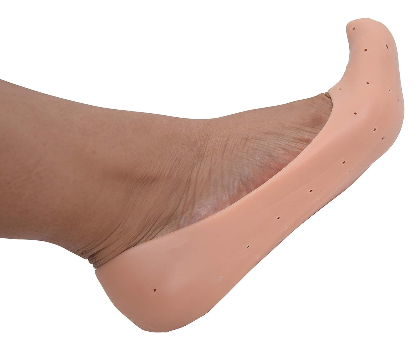 Steelbird R2K Anti Crack Full Length Silicone Foot Protector Moisturizing Beige Socks For Foot-Care And Heel Cracks (Beige)