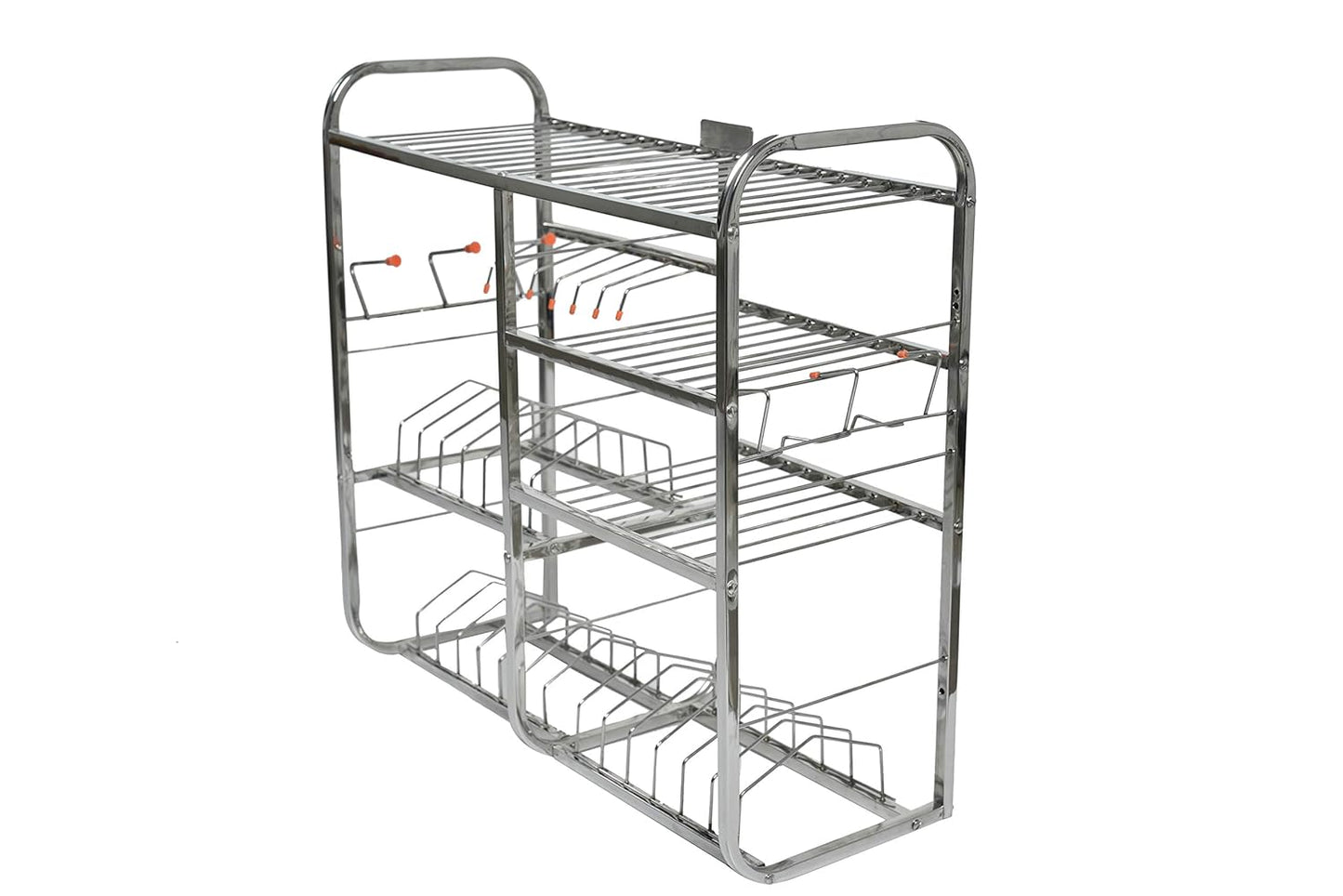 Ares 24 Inch Wall Mount Kitchen Dish Rack Plate Cutlery Stand/Kitchen Utensils Rack/Modern Kitchen Storage Rack (Natural Steel)