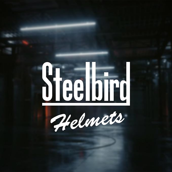 Steelbird SBH-25 Rudra Agni ISI Certified Full Face Graphic Helmet for Men with Inner Smoke Sun Shield (Glossy Black Light Brown)