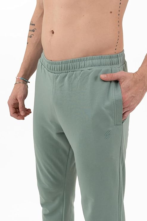 DCYPHR Men's Lightweight Terry Track Pants - Ice Green