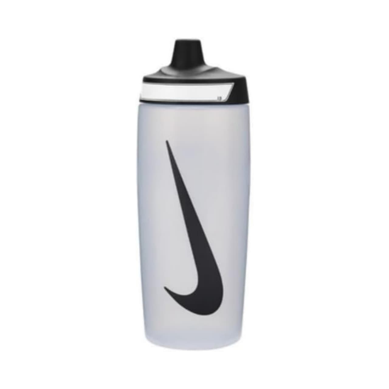 Refurbished Nike Refuel Grip Water Bottle 18oz, BPA-FREE (Clear/Black)